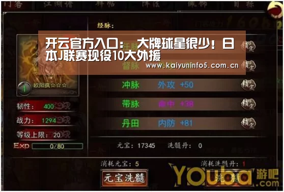开云官方入口:
大牌球星很少!日本J联赛现役10大外援