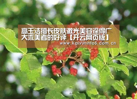 高玉洁擅长皮肤激光美容深得广大求美者的好评【开云网页版】